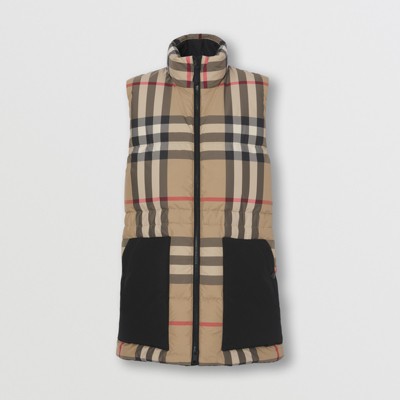 21FW 버버리 우먼 패딩 조끼 Burberry Check Recycled Polyester Puffer Gilet,Gilets