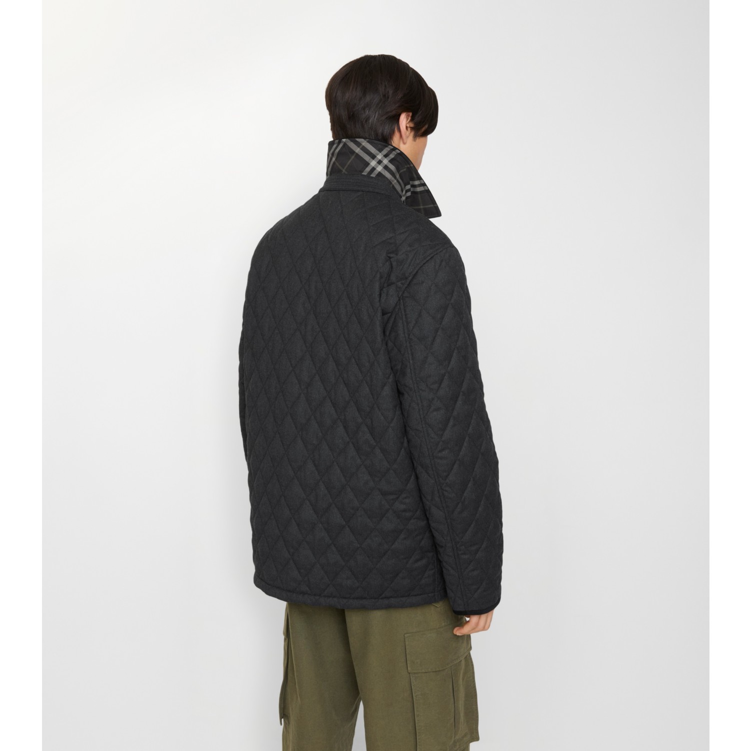 Quilted Nylon Barn Jacket in Black - Men | Burberry® Official