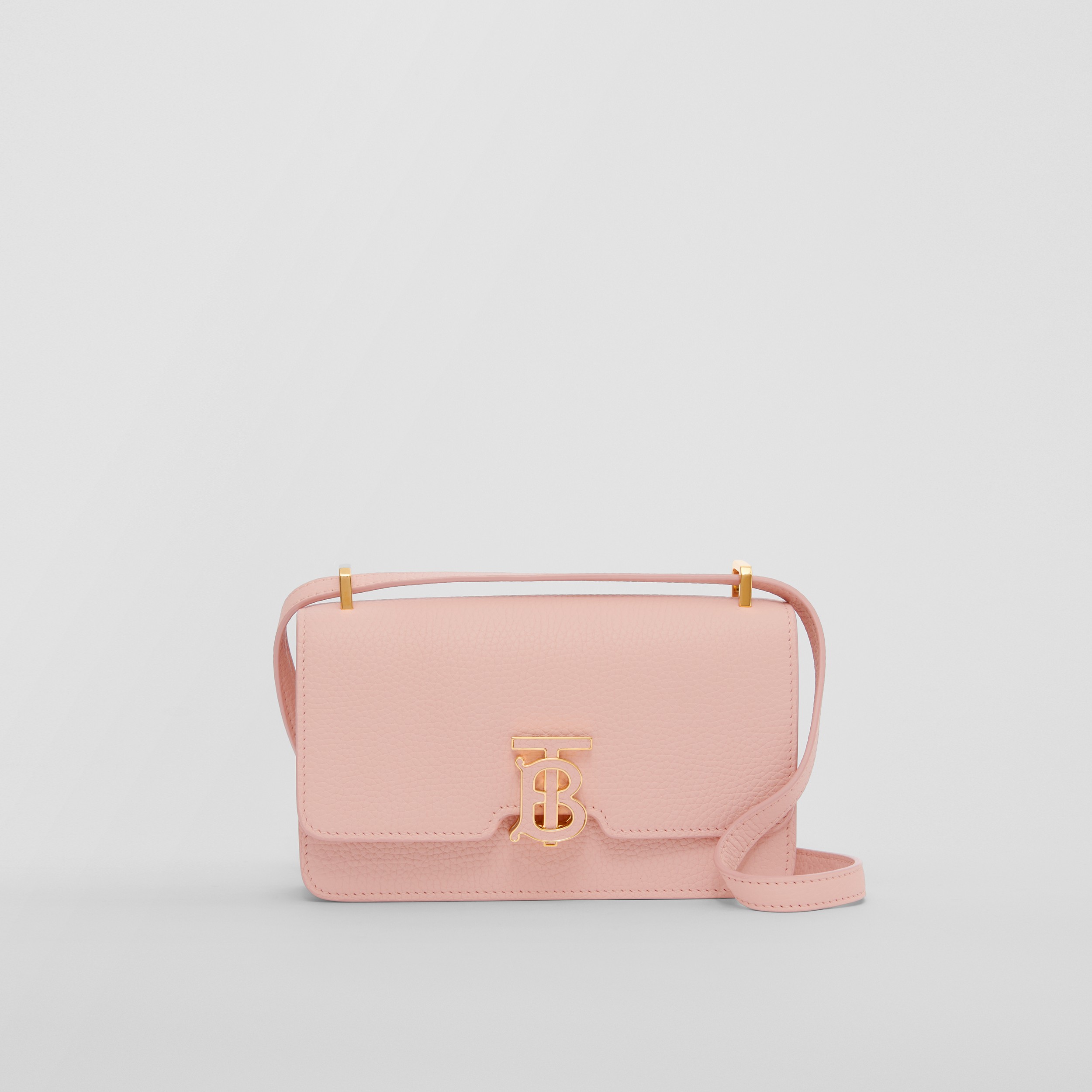 Grainy Leather Mini TB Bag in Dusky Pink - Women | Burberry® Official - 1