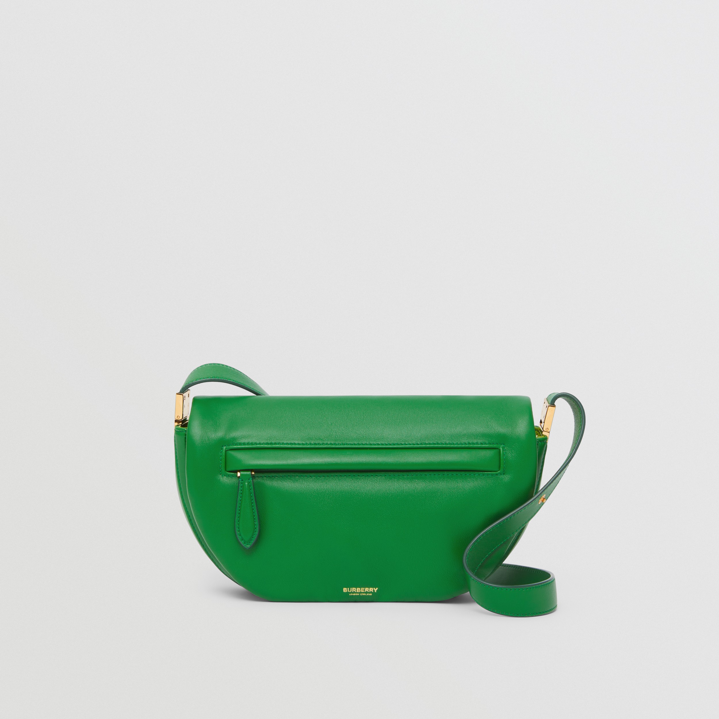 Small Plongé Lambskin Olympia Bag in Ivy Green - Women | Burberry® Official - 3