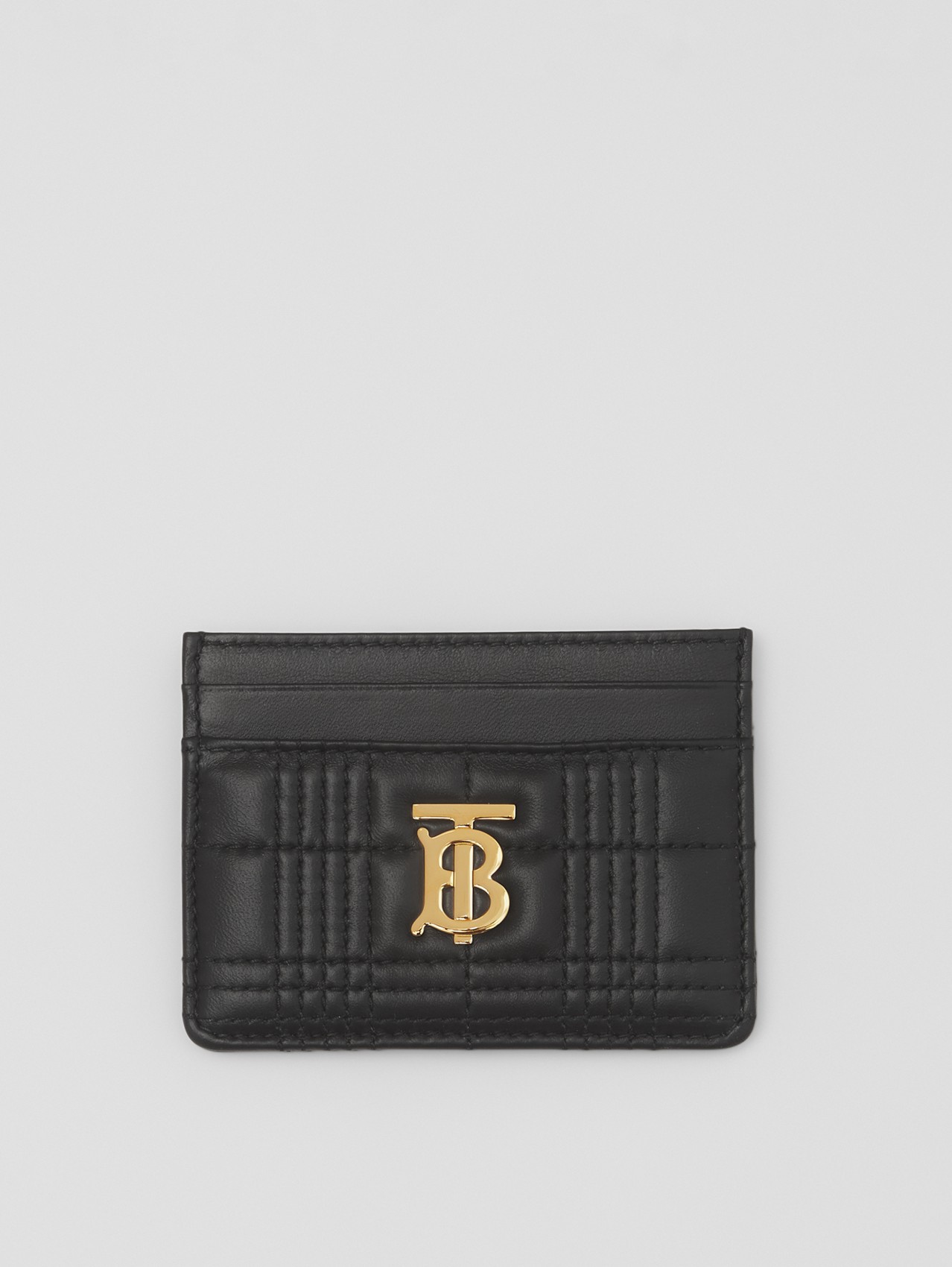 Quilted Lambskin Lola Card Case in Black