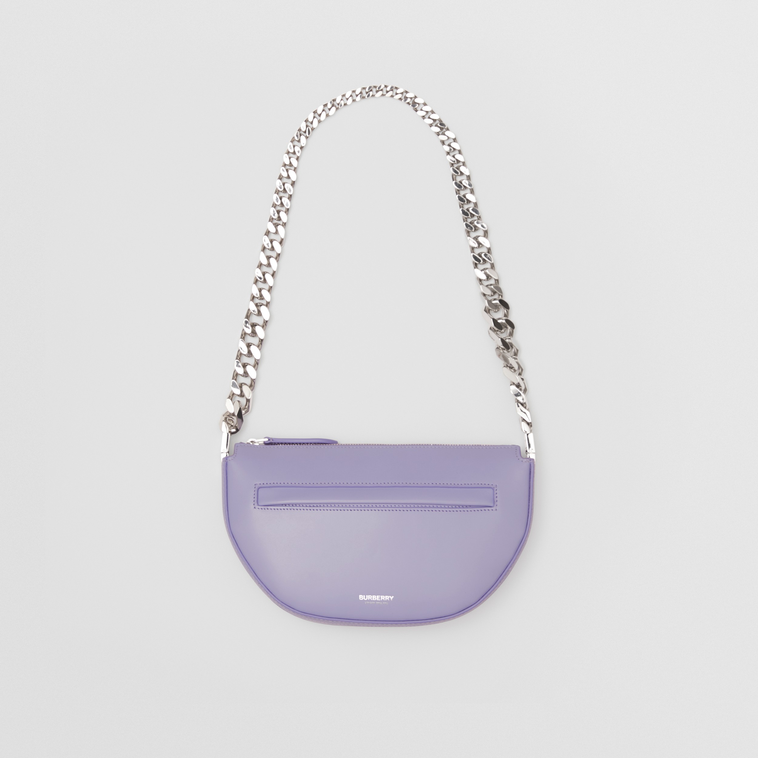 Mini Leather Zip Olympia Bag in Soft Violet - Women | Burberry® Official - 1
