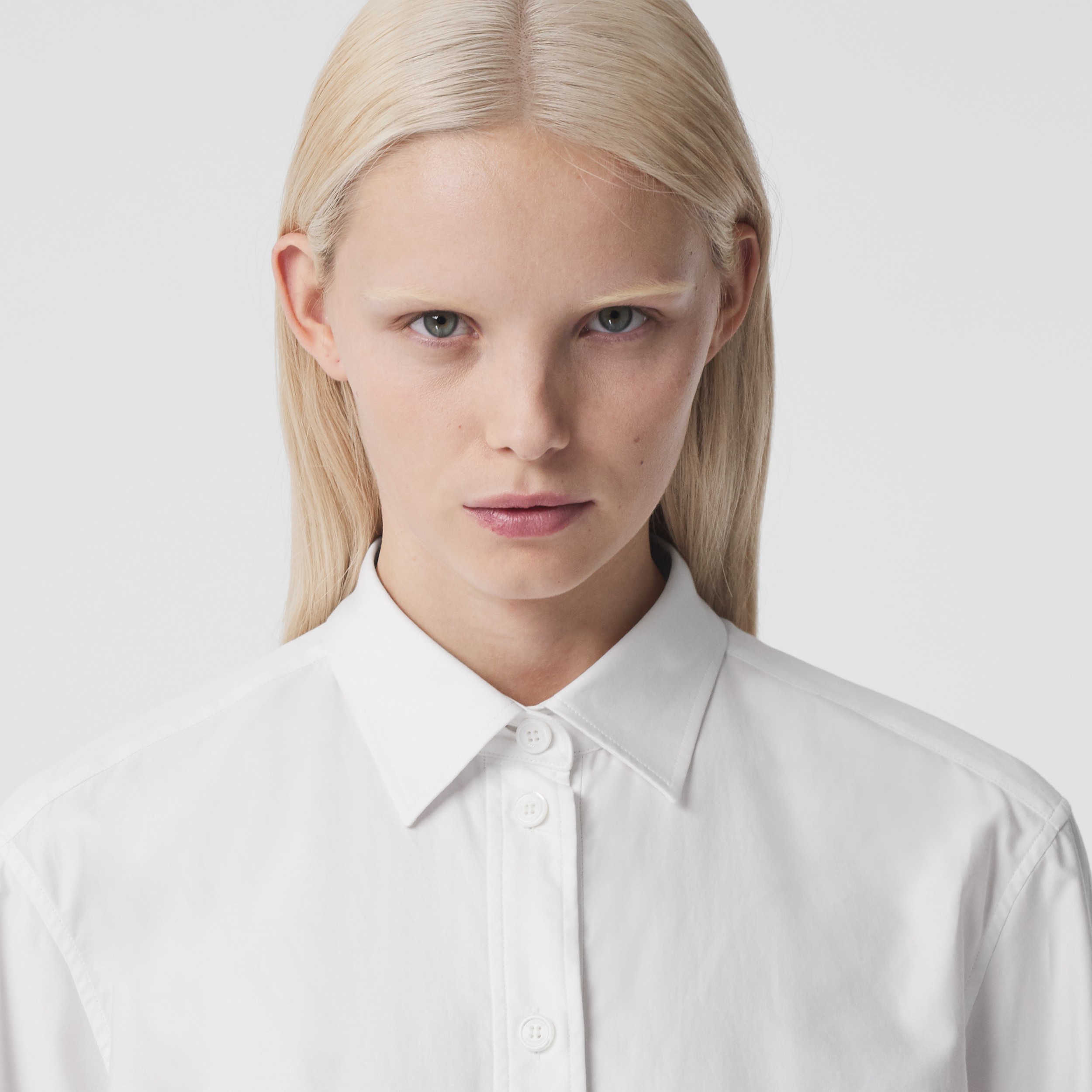 Chemise En Coton A Broderie Anglaise Blanc Femme Burberry