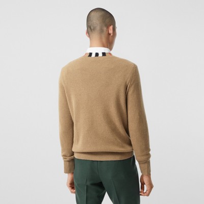 Icon Stripe Trim Cashmere Sweater in 