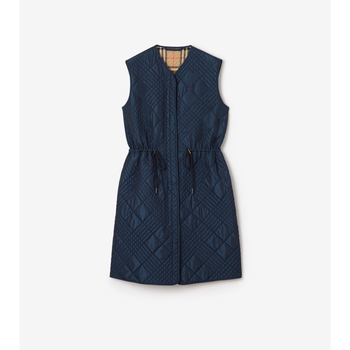  Check Micro -stitch Nylon Blend Gilet