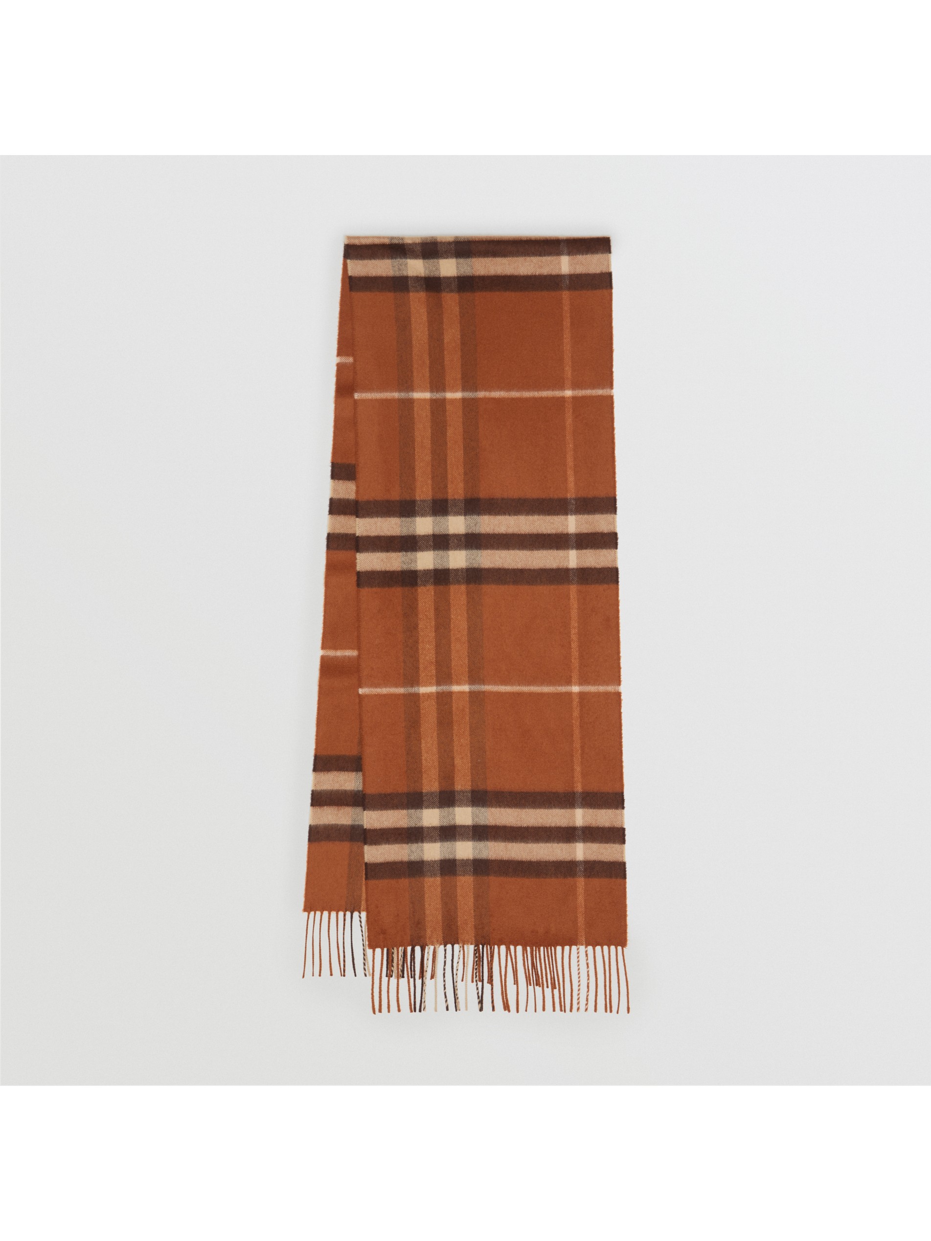 经典格纹羊绒围巾 (栗色) | burberry 博柏利