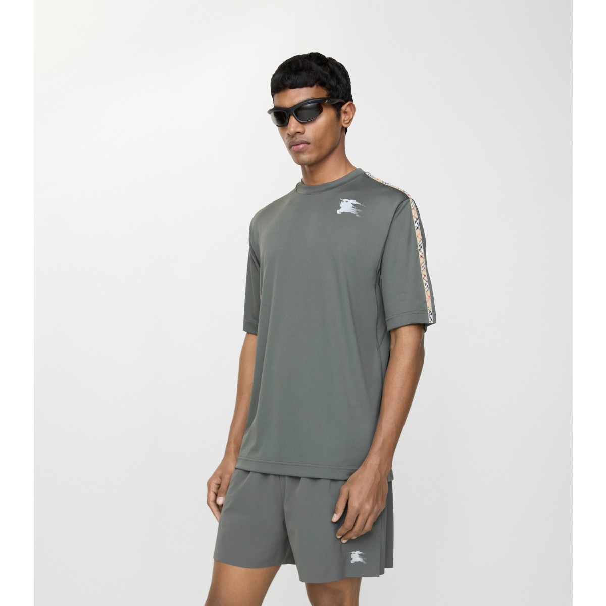  Check Trim Jersey T-shirt