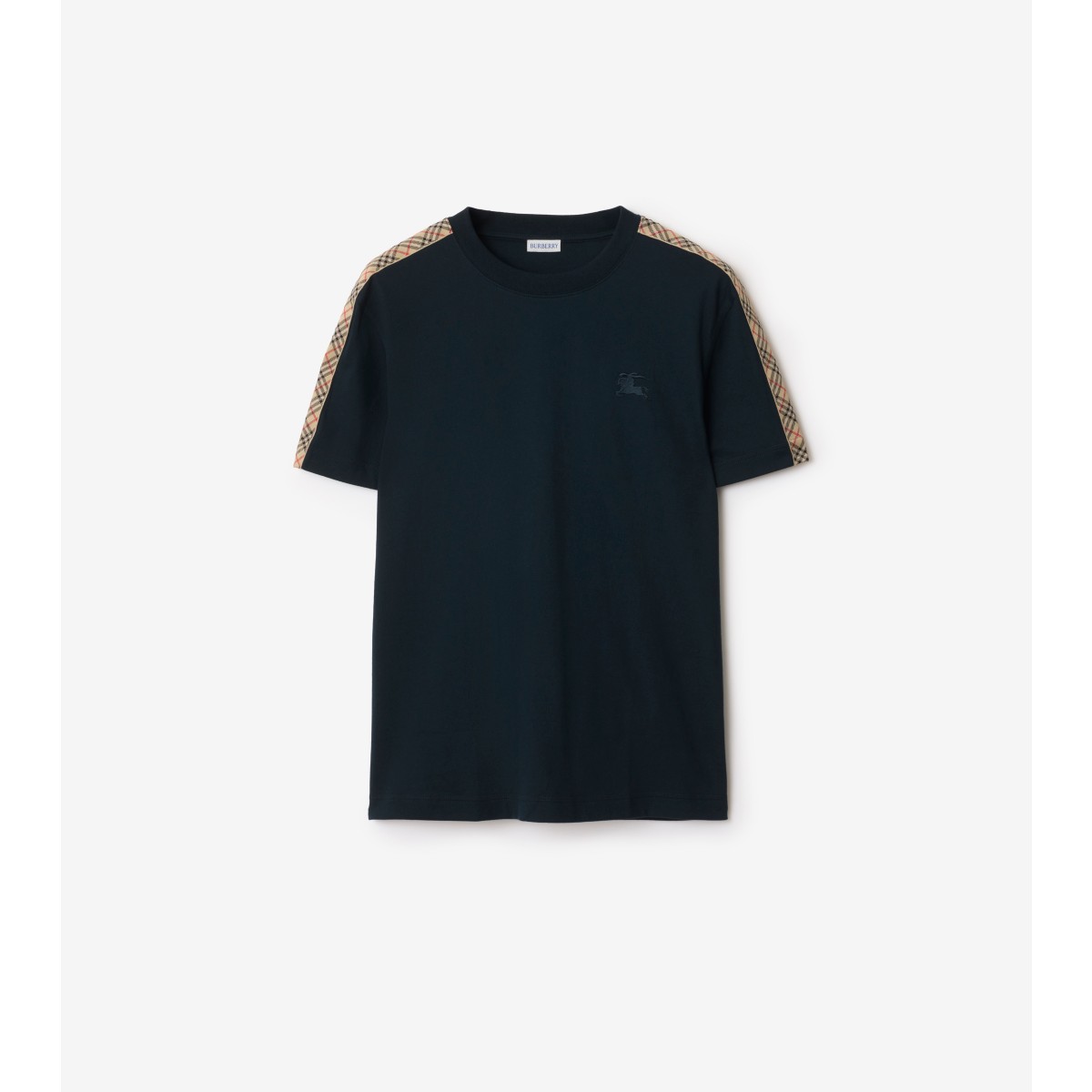  Check Trim Cotton T-shirt