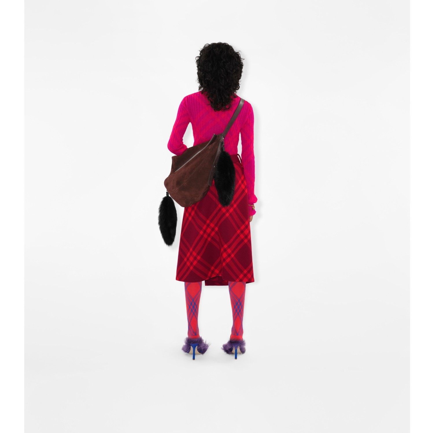 Check Wool Skirt in Ripple - Women | Burberry® Official