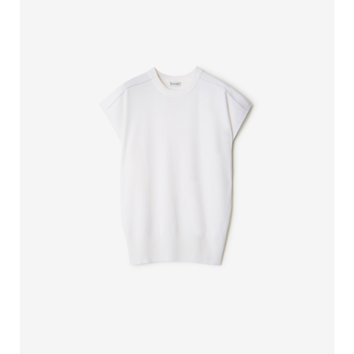 Shop Burberry Wool Top In Chalk