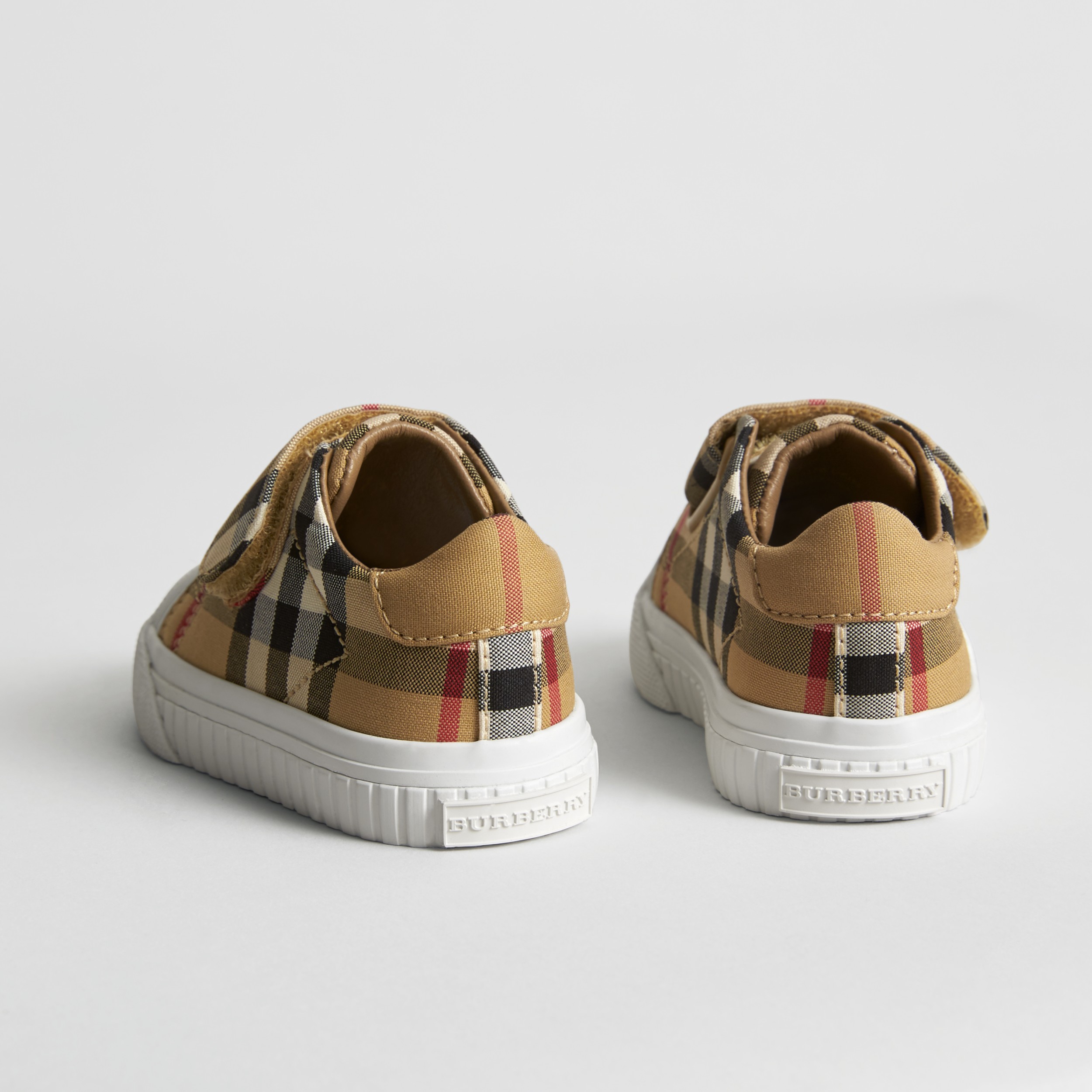 Vintage Check and Leather Sneakers in Antique Yellow/optic White ...