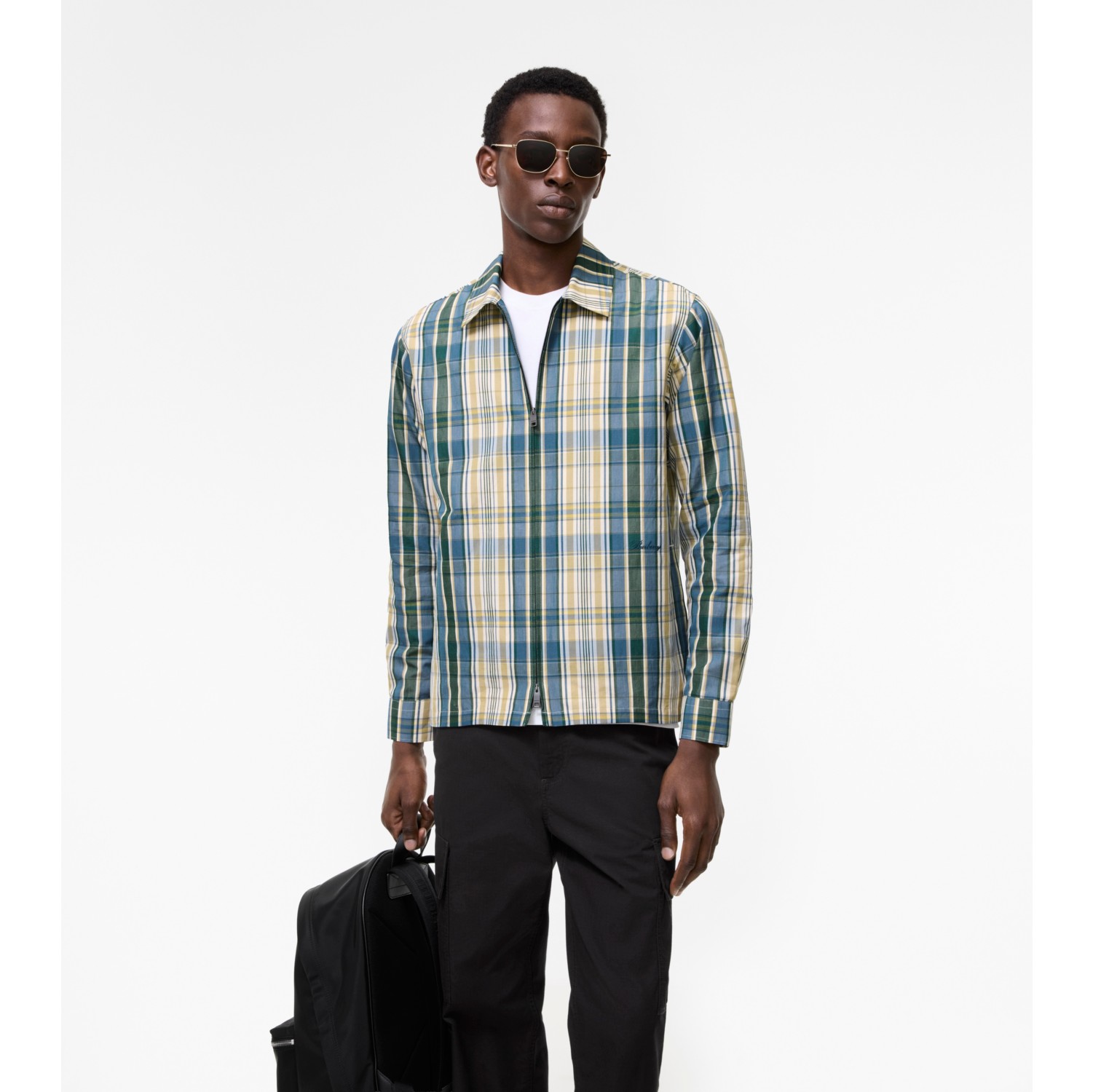 Check Cotton Linen Overshirt