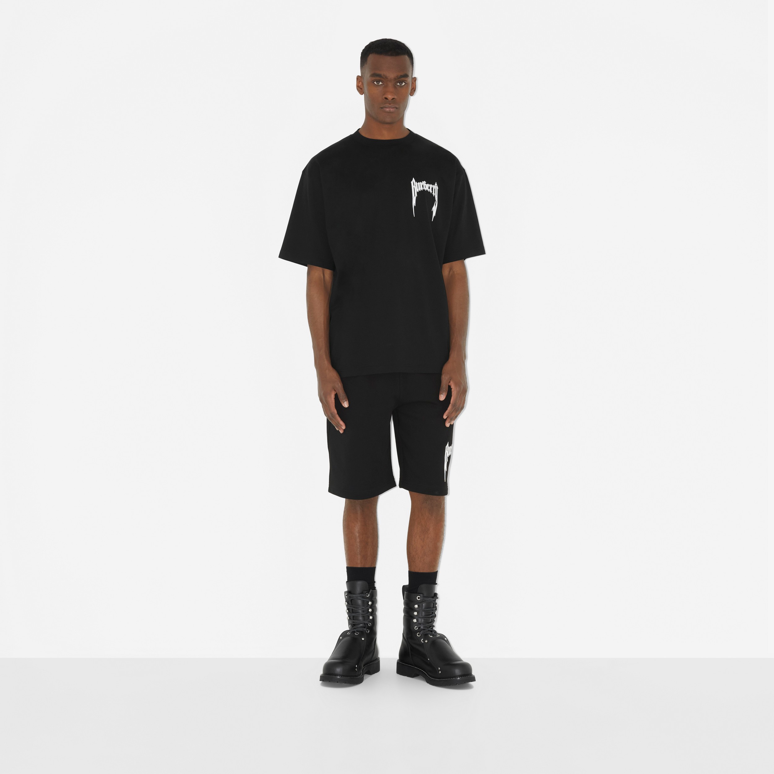 T-shirt en coton avec logo (Noir) - Homme | Site officiel Burberry® - 2