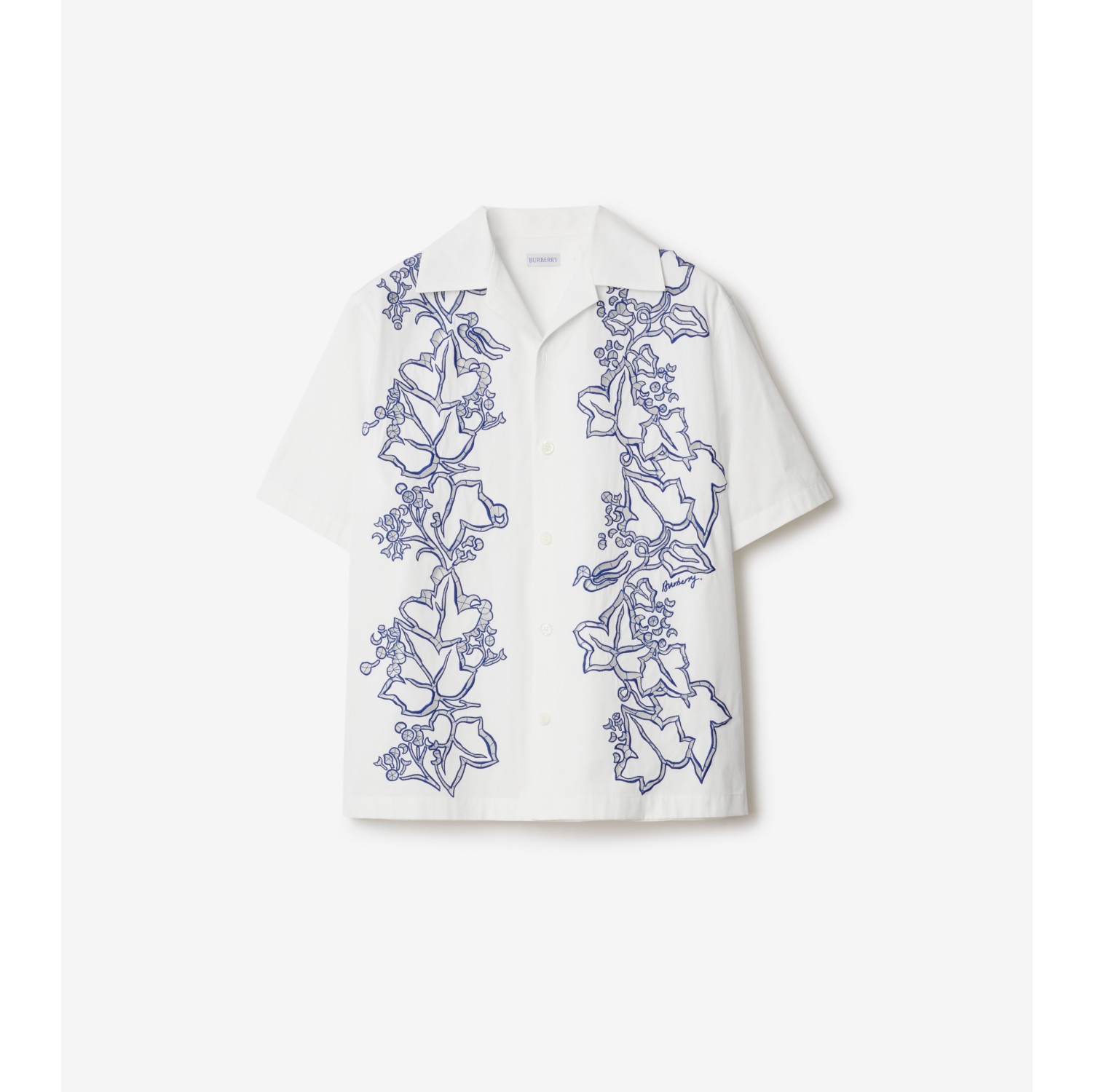 Chemise en coton mélangé à motif lierre