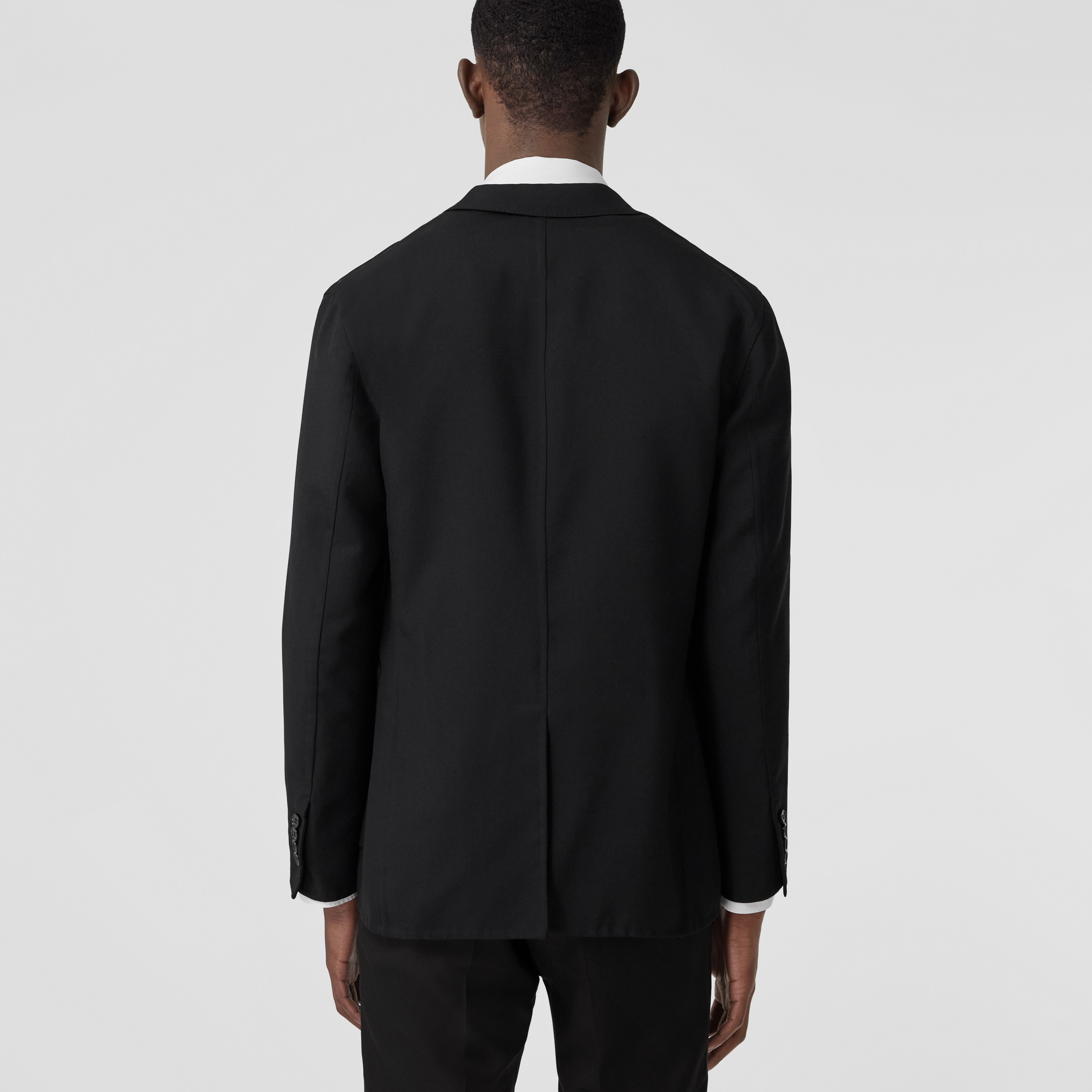Slim Fit Wool Tailored Jacket in Black - Men | Burberry® Official - 3