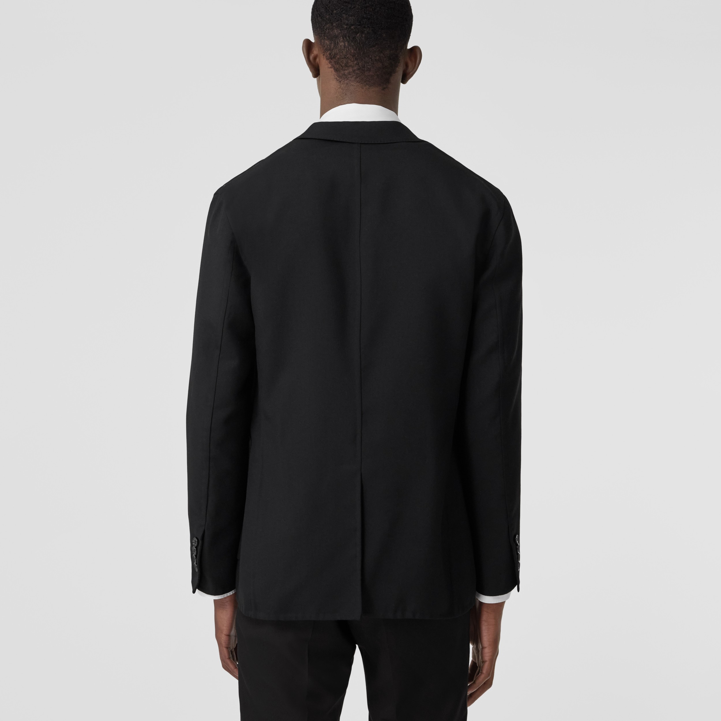 Slim Fit Wool Tailored Jacket in Black - Men | Burberry® Official - 3
