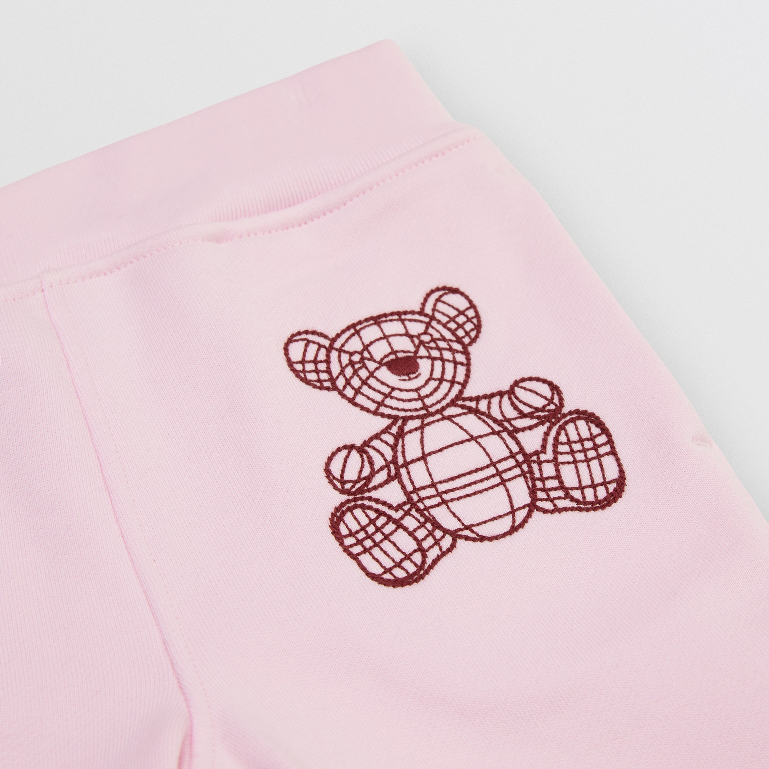 Thomas Bear Motif Cotton Jogging Pants in Pale Candy Pink - Children | Burberry® Official - 2