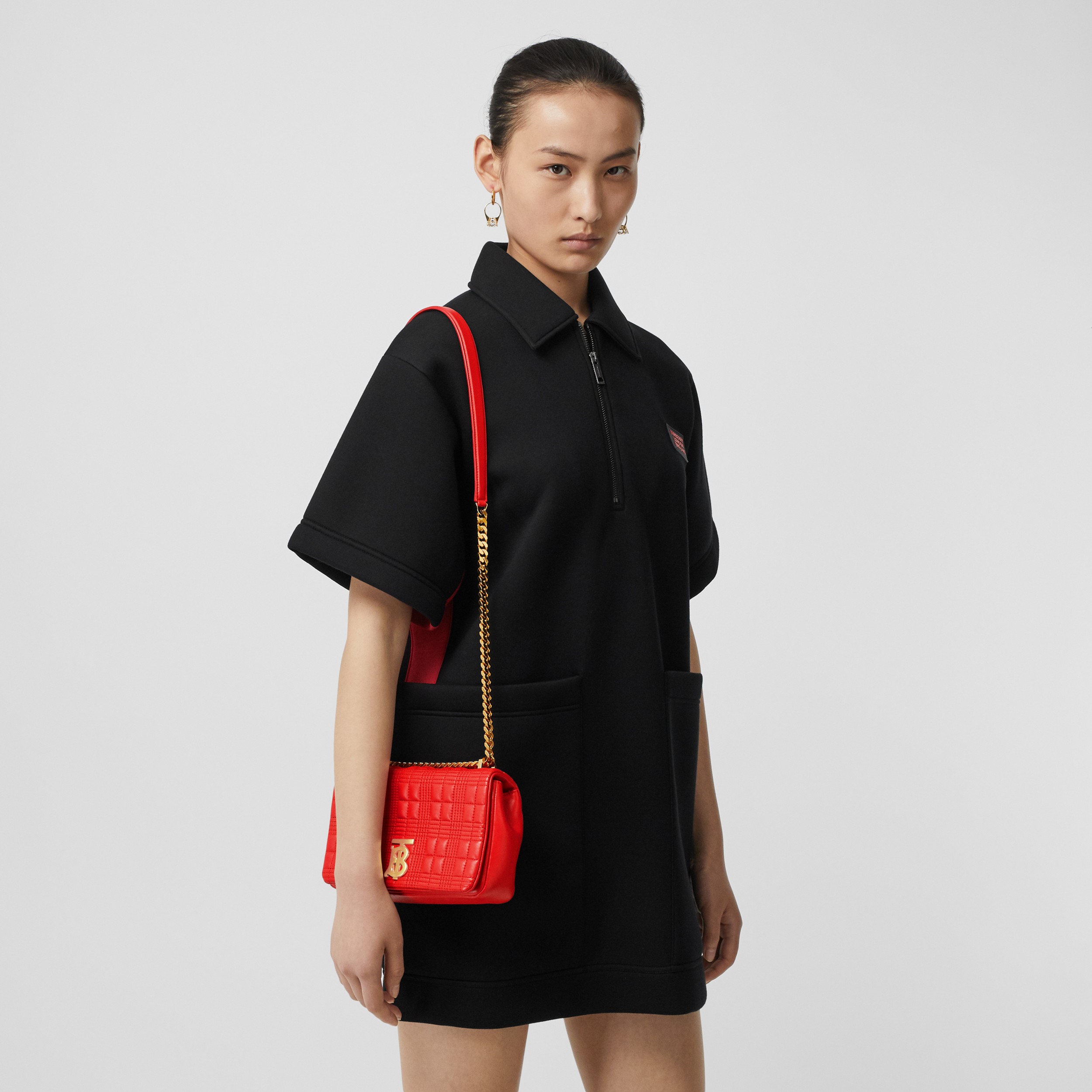Small Quilted Lambskin Lola Bag in Bright Red - Women | Burberry Small Quilted Lambskin Lola Bag in Bright Red - Women | Burberry