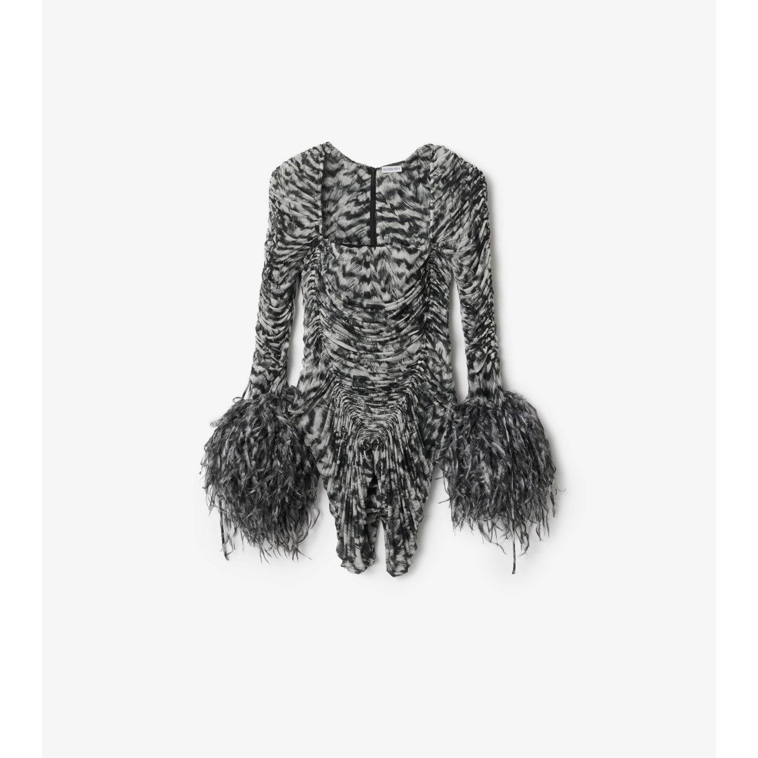 Pheasant Print Viscose Gathered Top