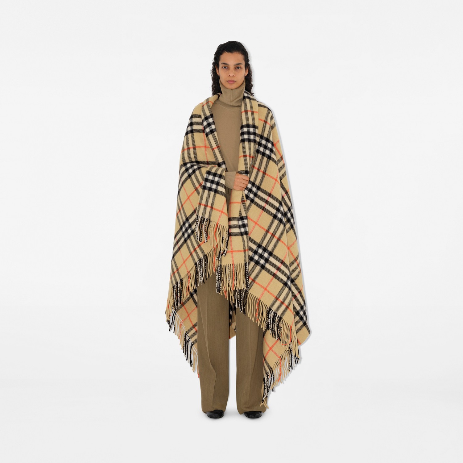 チェック・ウールカシミア・ブランケット (サンド) | Burberry チェック・ウールカシミア・ブランケット (サンド) | Burberry