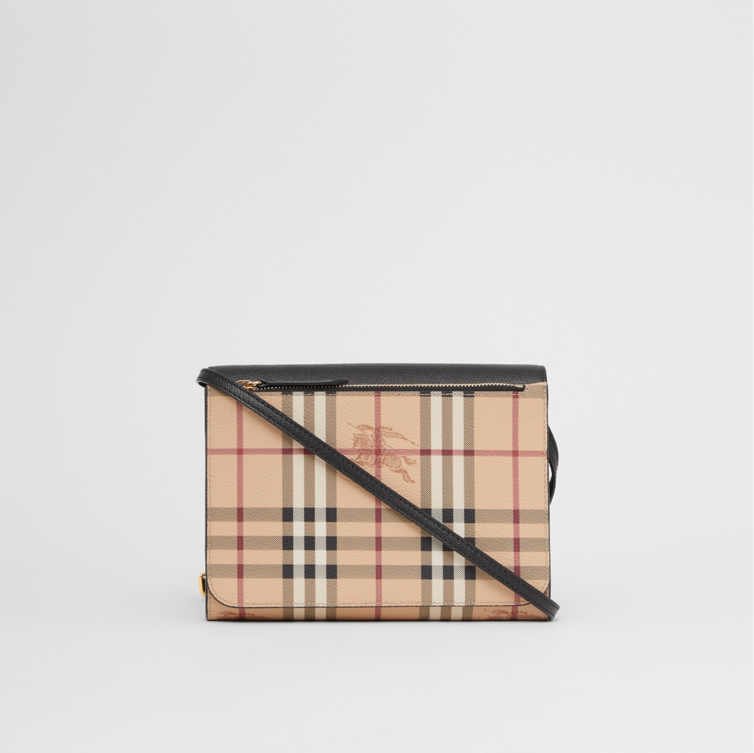 Brown Burberry Plaid Canvas Crossbody