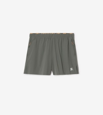 Stretch Nylon Shorts in Carbon grey - Men | Burberry® Official