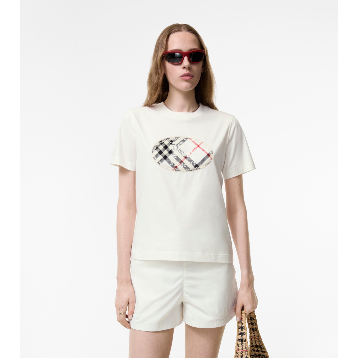 チェック ナイトスタンプ コットンTシャツ