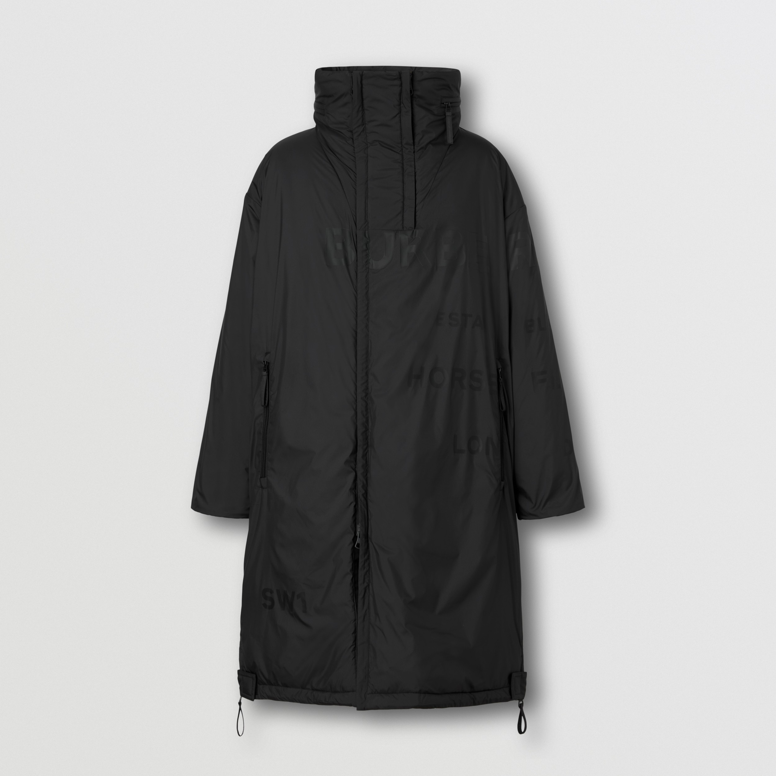 Parka con Horseferry y capucha plegable (Negro) - Hombre | oficial