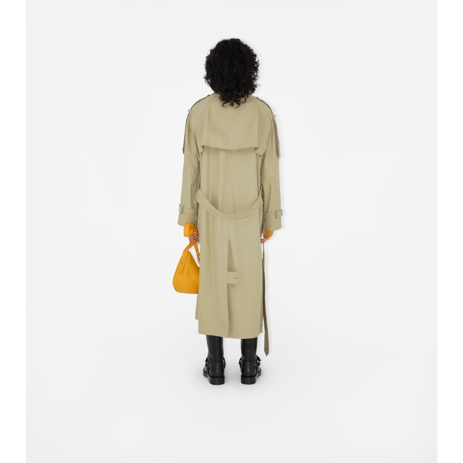 Long Gabardine Castleford Trench Coat in Hunter Women Burberry Official