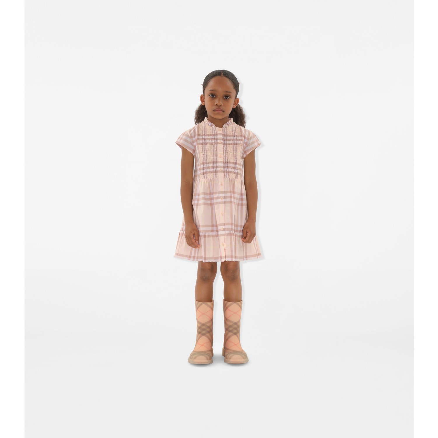 Check Cotton Poplin Dress