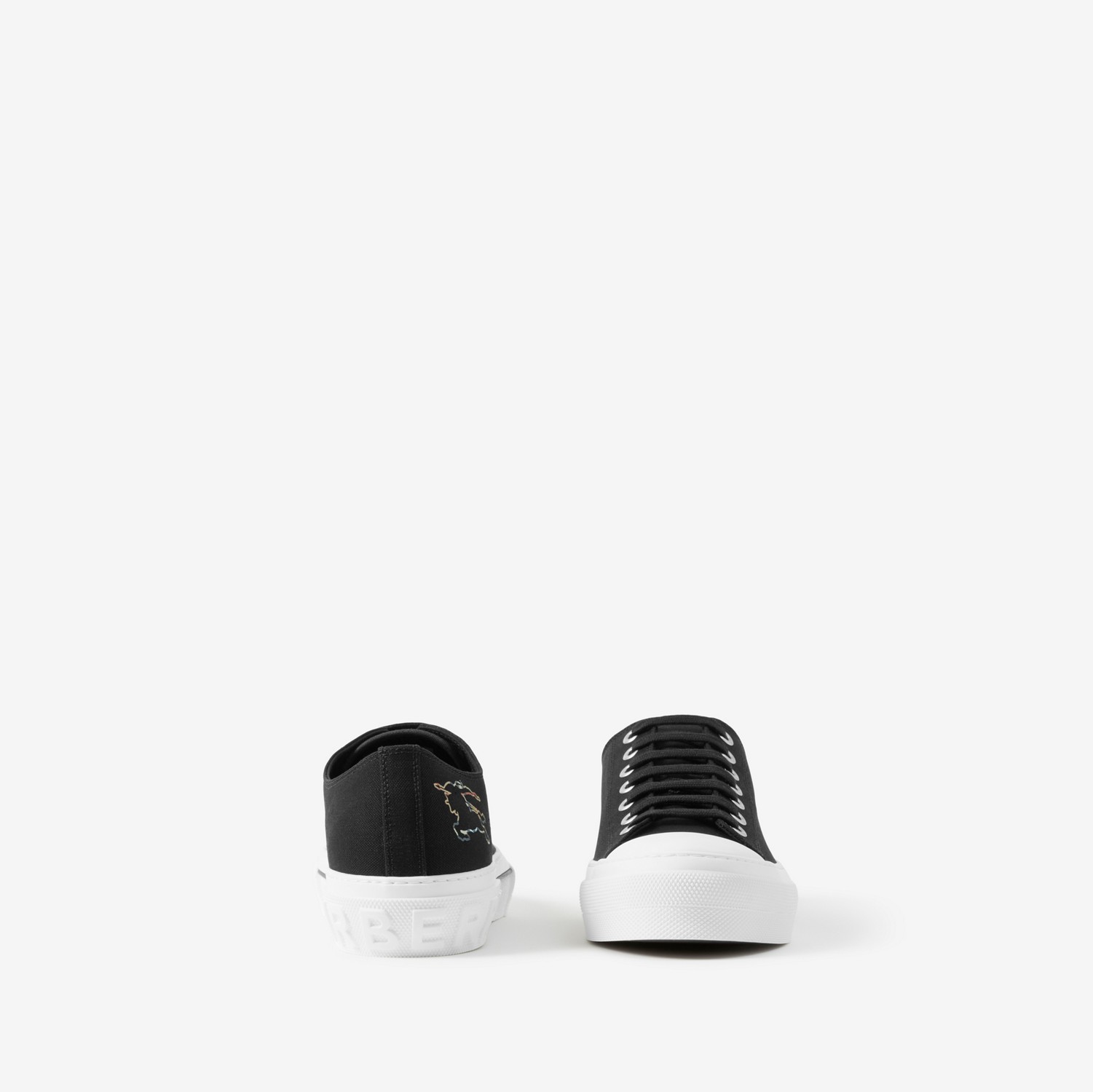 Sneakers en coton Check avec EKD (Noir) - Homme | Site officiel Burberry®