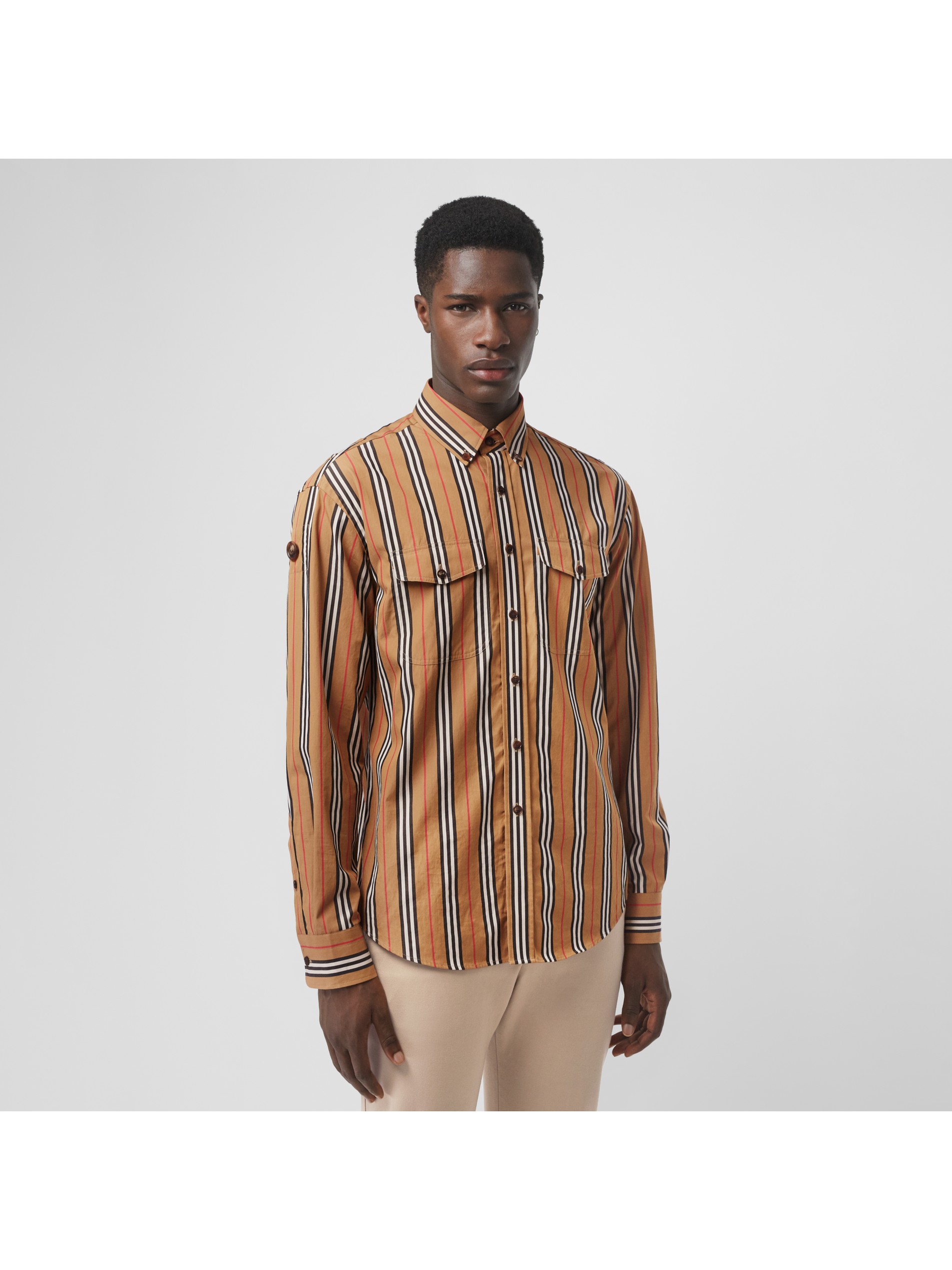 典藏条纹棉质衬衫 产品图片01