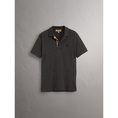 black burberry polo