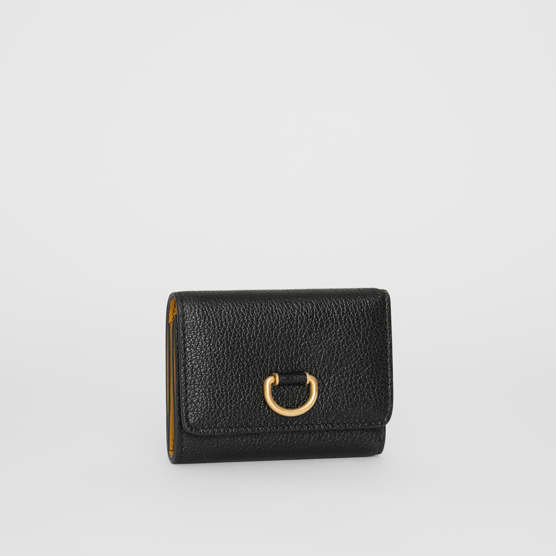 Small D-ring Leather Wallet in Black | Burberry United Kingdom