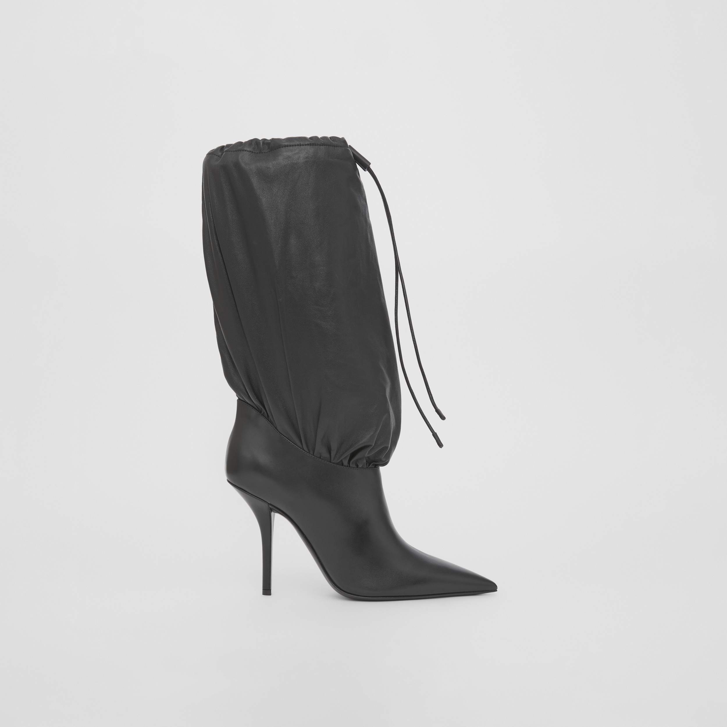 burberry.com | Leather and Plongé Lambskin Drawcord BootsPrice £990