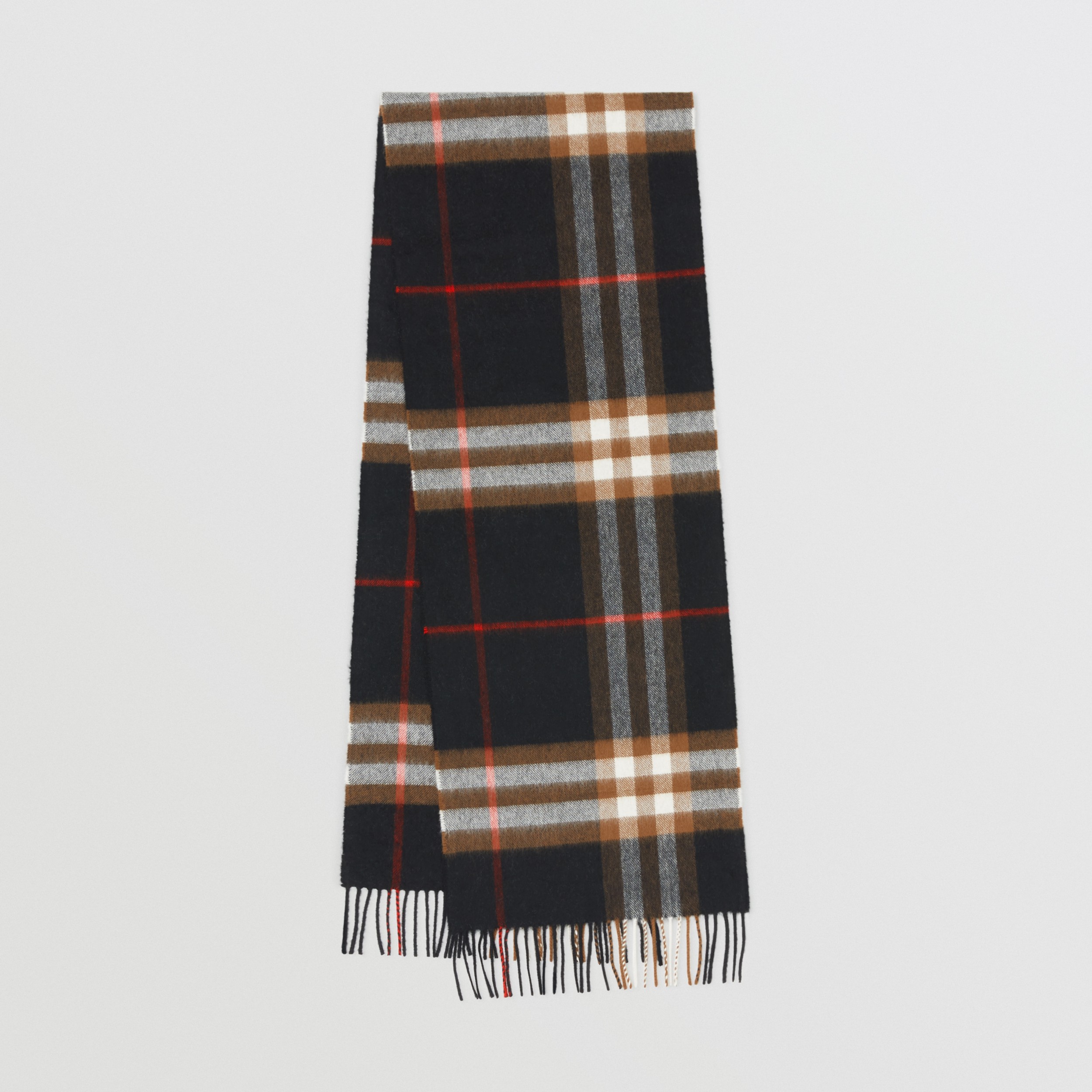 The Burberry Check Cashmere Scarf in Black/brown Burberry® Official