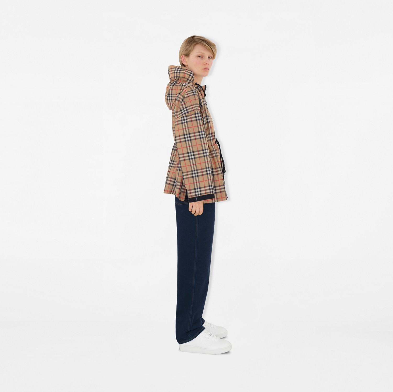 Check Lightweight Jacket in Archive beige - Women, Nylon Check Lightweight Jacket in Archive beige - Women, Nylon