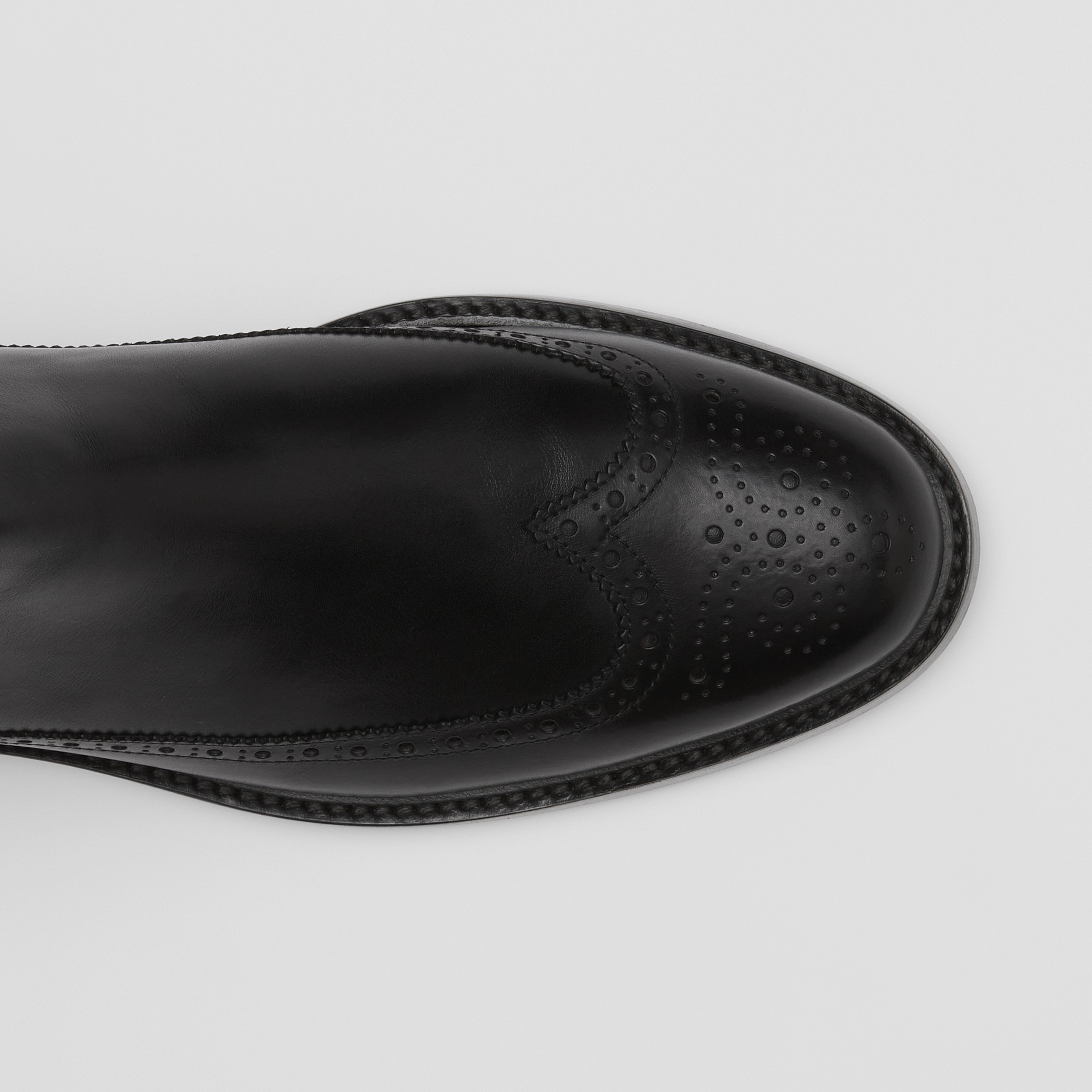 Chelsea-Stiefel aus Leder mit Vintage Check-Detail (Schwarz/birkenbraun) - Herren | Burberry® - 2