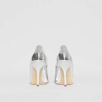 burberry pumps womens silver