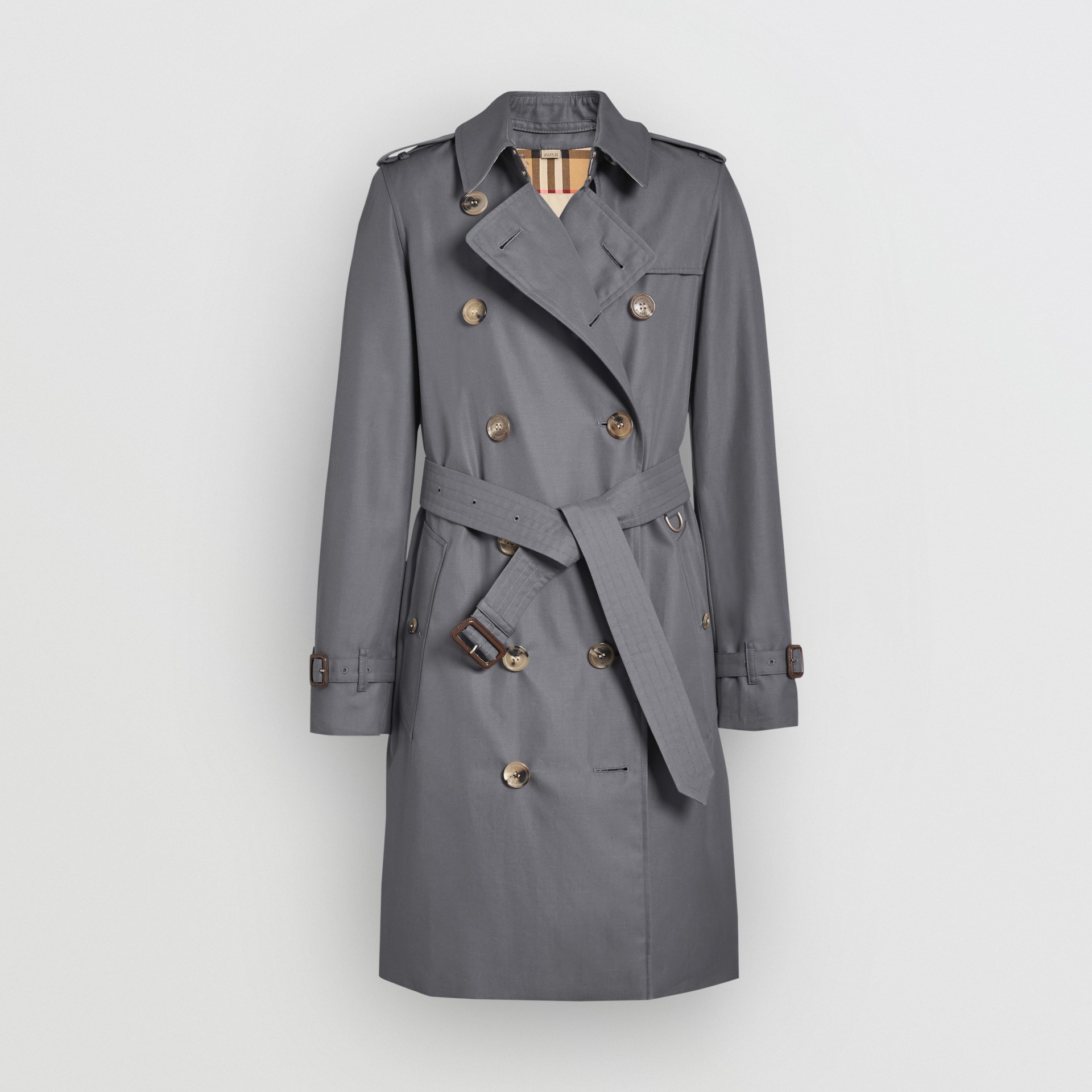 The Kensington Heritage Trench Coat in Mid Grey - Women | Burberry ...