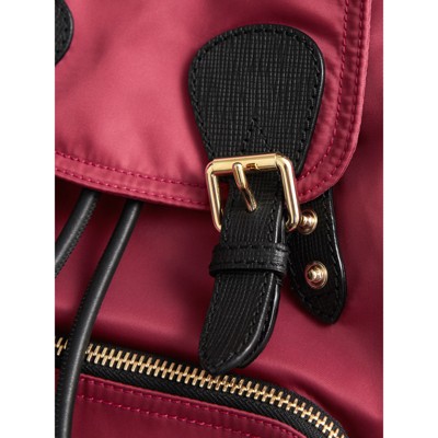 burberry the medium rucksack in technical nylon and leather