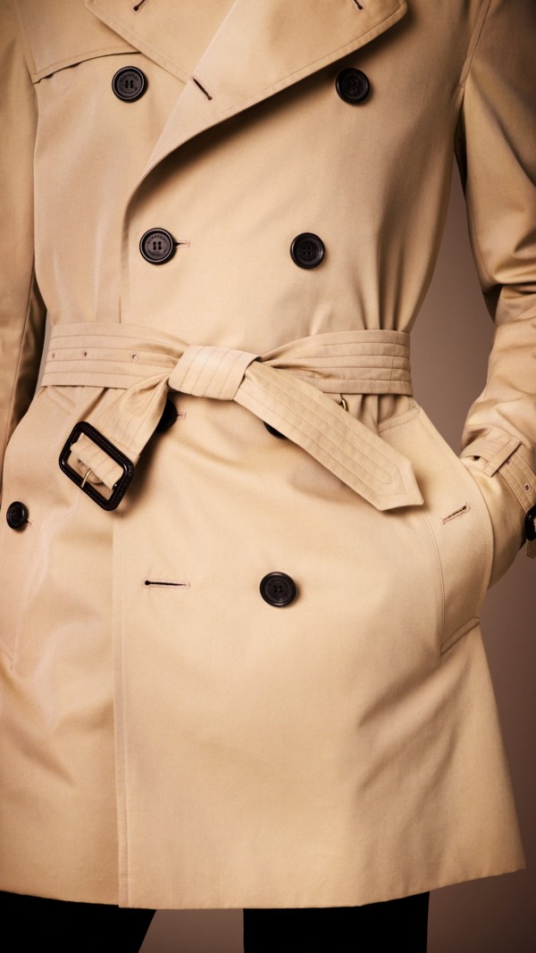 The Kensington Mid Length Heritage Trench Coat In Honey Men