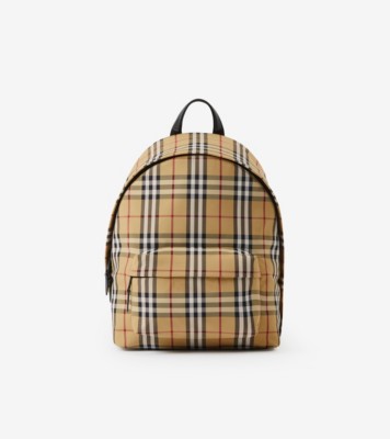 チェック バックパック (アーカイブベージュ) - メンズ | Burberry®公式サイト