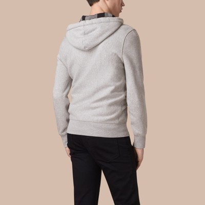 burberry hooded cotton jersey top