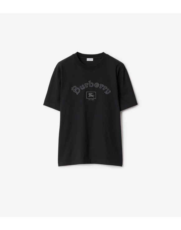 T-shirt en coton à logo Gothic