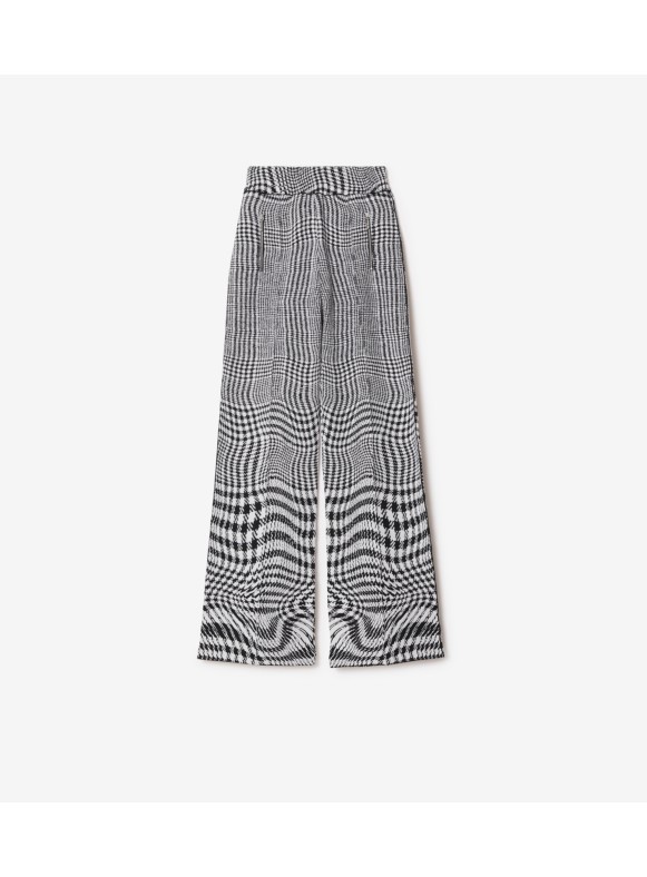 Burberry Check Cotton Stretch Pants - Grey – Silk Route Australia