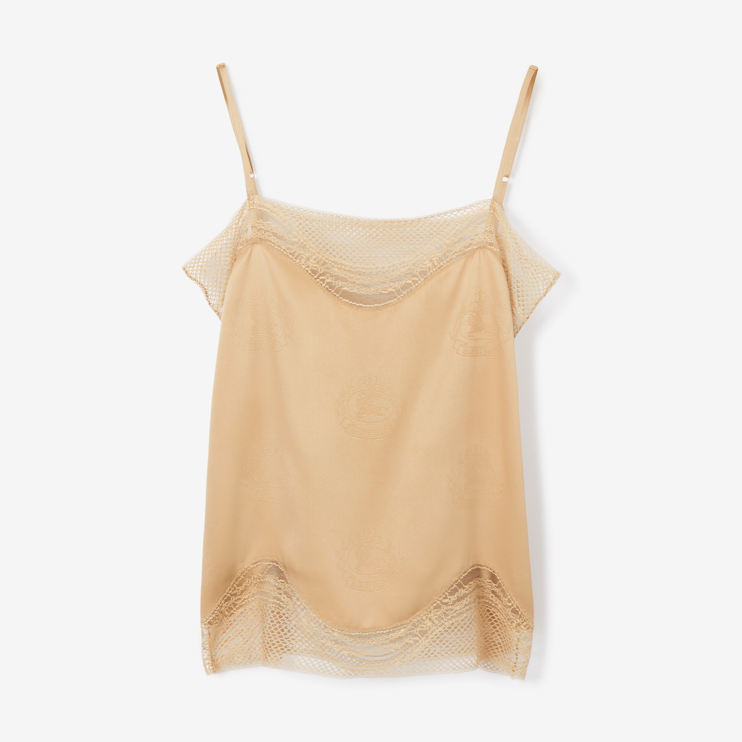 EKD Silk Camisole in Soft Fawn - Women | Burberry® Official - 1