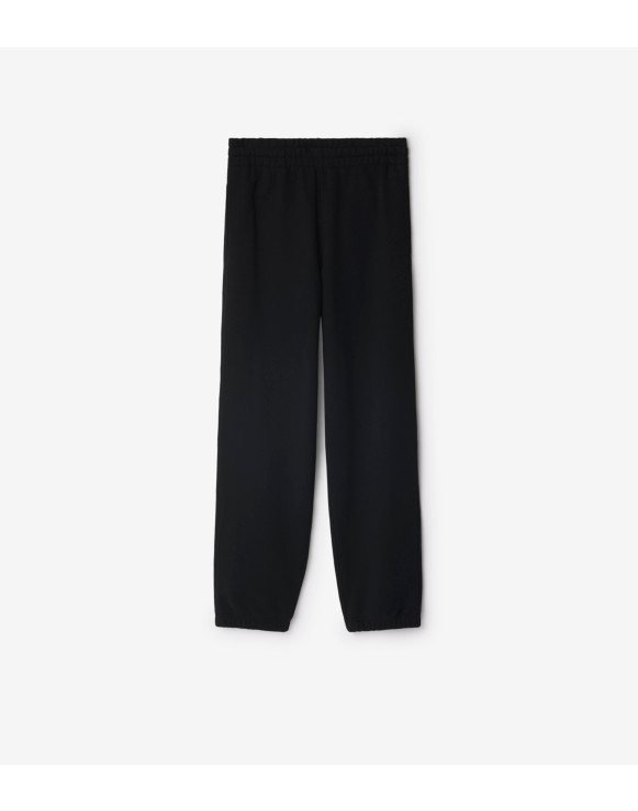 Check Label Cotton Jogging Pants