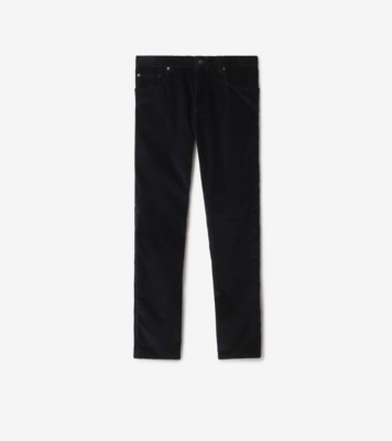 Corduroy Trousers in Twilight blue - Men, Cotton | Burberry® Official
