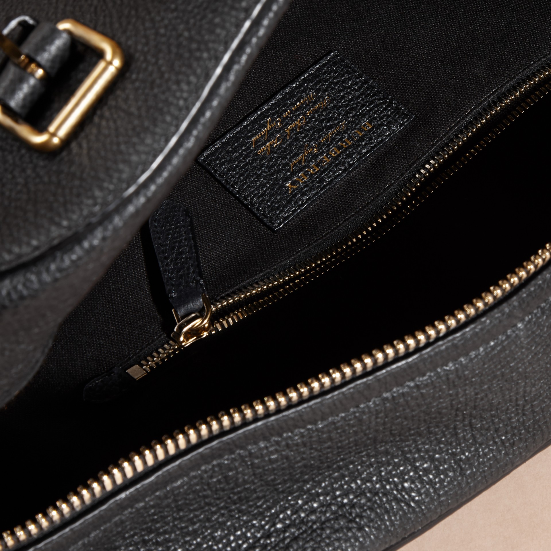 Leather Holdall with House Check Detail | Burberry